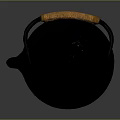 Traditional Metallic Teapot With Textured Surface Round Knob Lid And Curved Spout
