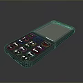 Classic Feature Phone With Physical Keypad And LCD Screen 3d model