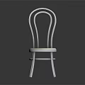 Modern White Leisure Chair With Curved Backrest Padded Seat And Metal Frame Minimalist Design