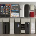 Refrigerators and Freezers in Various Colors and Styles Including Beverage Display Coolers and Upright Models