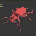 Black Beetle Metal Sculpture With Detailed Texture And Long Thin Legs Artwork
