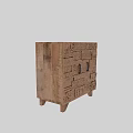Wooden Console Cabinet Sideboard With Intricate Carved Elephant Motifs Decorative Design