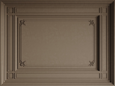 French background wall French back wall panel French carved lines 3d model