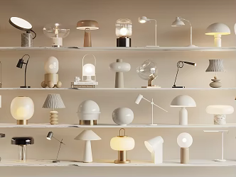 Modern Table Lamp Cream Wind Table Lamp 3d model