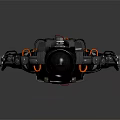 A Man in Black Tactical Protective Suit With Helmet Gear Details Standing In 3D Render