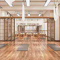Spacious Bright Yoga Studio With Wooden Flooring Yoga Mats Hammocks And Lockers
