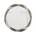 Stylish Circular Mirror With Twisted Metal Frame And Modern Design 3d model