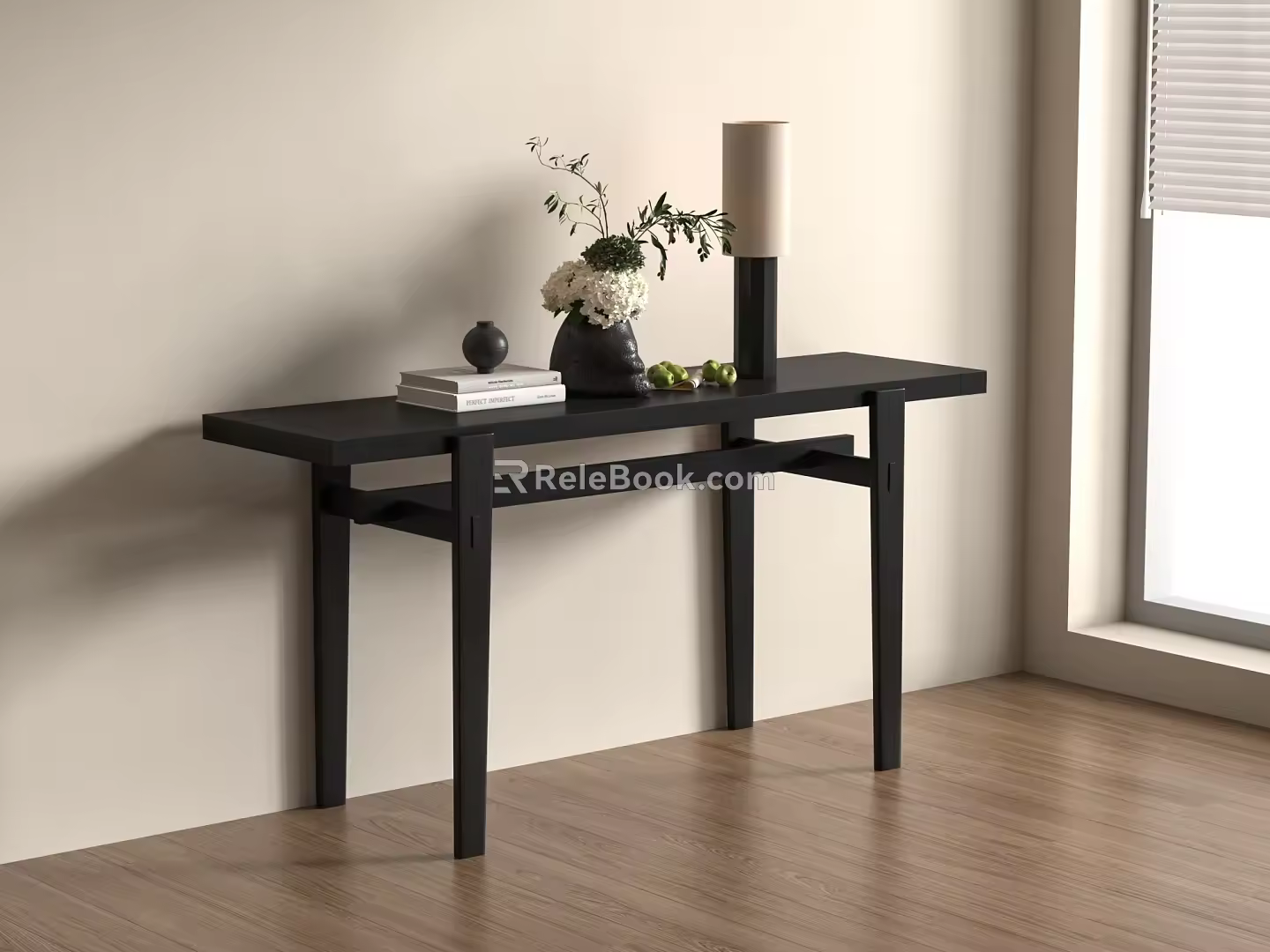Modern poliform Table Side Table End View Entrance Table Lamp 3d model