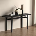 Modern poliform Table Side Table End View Entrance Table Lamp 3d model