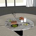 Modern Coffee Table Ornaments Combination Vase Fruit Drink 3d model