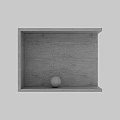 Modern Minimalist Concrete Sphere Decor With Smooth Surface And Textured Wall