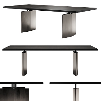 Minotti modern dining table rectangular dining table 3d model