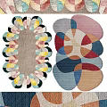 Stylish Artistic Shaped Area Rugs With Colorful Patterns
