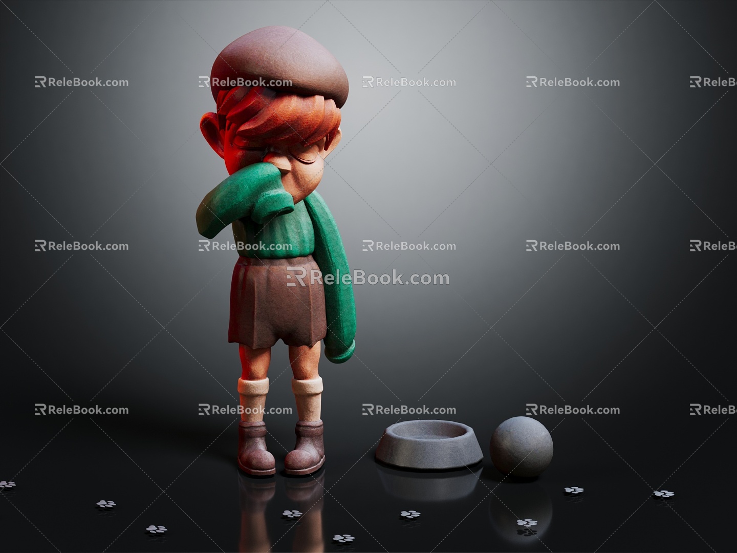 Modern Game Role Baby Toddler Baby Little Boy 3d model