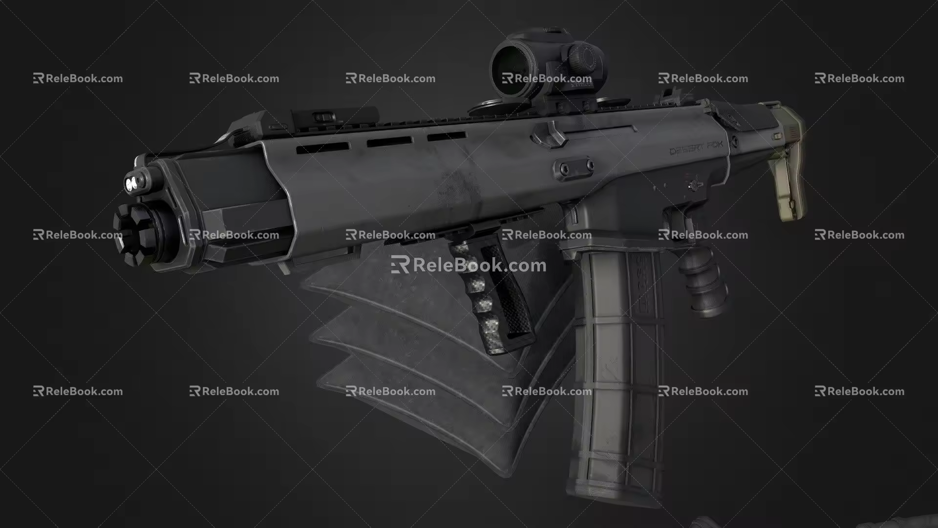 Desert Fox submachine gun 3d model