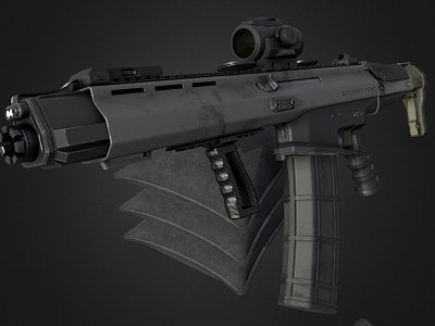 Desert Fox submachine gun model