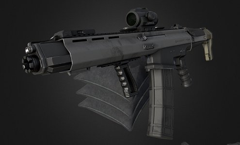 Desert Fox submachine gun 3d model