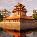 Chinese-style Ancient Palace Corner Tower 3d model