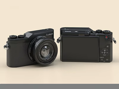 Panasonic Lumix Digital Cameras With Compact Design Front And Back 3d model Panasonic Lumix Digital Cameras With Compact Design Front And Back 3d model
