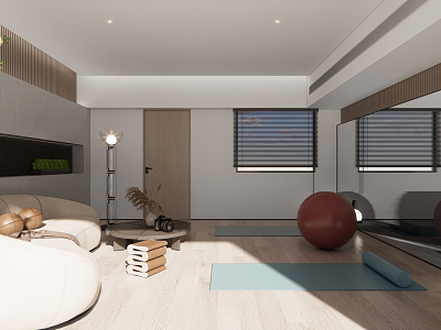 Modern Yoga Room model