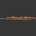Delicious Pizza on Wooden Tray with Tomato Sauce Olives and Melted Cheese