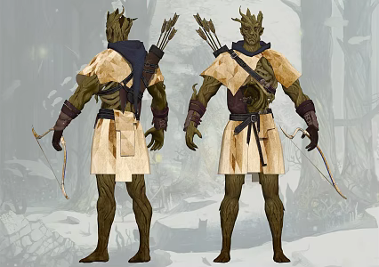 Tree Man Elf Archer Warrior Tree Demon Tree Man 3d model