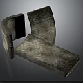 Modern Woven Lounge Chair With Two Backrests And Seat Cushion