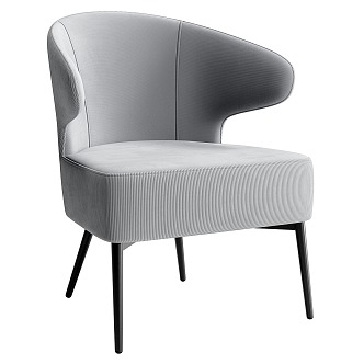 Modern simple gray leisure chair 3d model