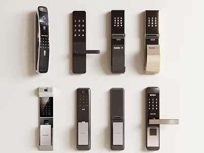 Hardware Tools Smart Locks With Various Modern Designs And Color Options 3d model