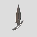 Dart hidden weapon bayonet finger tiger self-defense hand buckle hand knife self-defense small dagger defense hand support low face number low model simple model game film and television level realistic 3d model