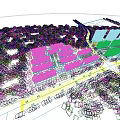 Aerial Planning of Residential Community with Multi Story Buildings Green Landscape and Roads