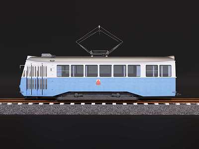 Old tram 3d model