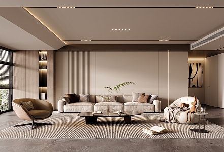 modern living room 3d model