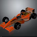Red Streamlined Racing Car With Aerodynamic Design Large Wheels Rear Wing And Sporty Exterior
