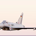 German Flag Fighter Jet Flying with Registration Number 30+71 in Clear Sky