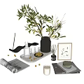 Modern ornaments combination 3d model