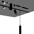 Modern Black Adjustable LED Recessed Downlights And Track Spotlights For Home Interior