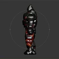 Volcanic Rock Giant Lava Creature With Molten Lava Flowing Through Stone Body