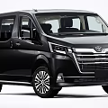 Sleek Black Toyota Minivan Exterior Design With Front Grille And Rear Lights