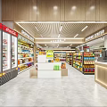 Modern Ce's Stores Exterior And Interior With Glass Doors And Shelves
