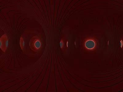 psychedelic hyperbolic cave fractal geometry torus 3d model