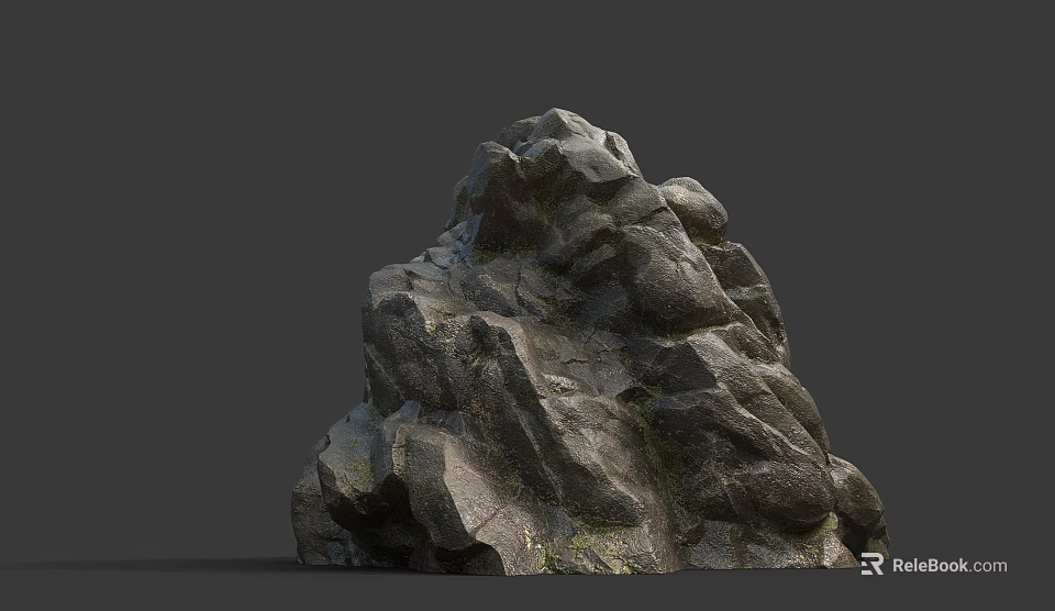 Natural Stone Rock Material With Rough Surface Texture And Natural Formation Structure 3d model 