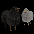 Creative Fluffy Sheep Shaped Sofa Stool With Solid Wood Legs For Cozy Modern Home Decoration