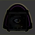Computer Speaker Stand With Jukebox Music Player And Purple Black Design 3d model