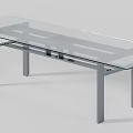Modern Minimalist Glass Top Dining Table With Sleek Sturdy Black Metal Support Frame For Dining Spaces