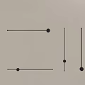 Modern Minimalist Black Linear Wall Lamps With LED Light For Indoor Decor