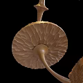 Spiral Design Gold Frame Chandelier With Circular Crystal Shades And Sparkling Accents