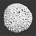 Silver Decorative Sphere With Crystal Like Circles On Shiny Reflective Ornamental Surface