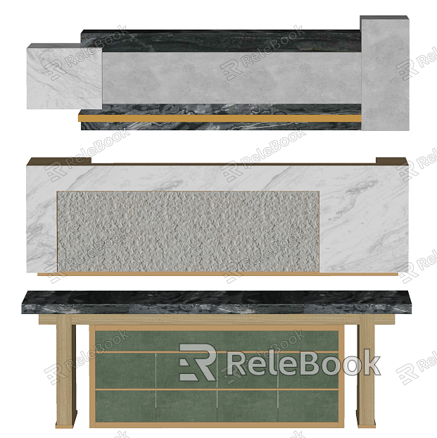 Modern reception desk model