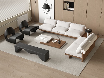 Modern Arketipo Sofa Coffee Table Combination Sofa Coffee Table Combination model